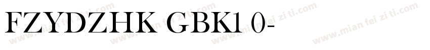 FZYDZHK GBK1 0字体转换